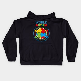 World autism - Awareness day - Puzzle Kids Hoodie